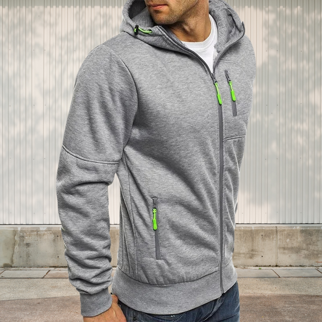 Einfache Kapuzenjacke Mit Reißverschluss Für Herren | Winter