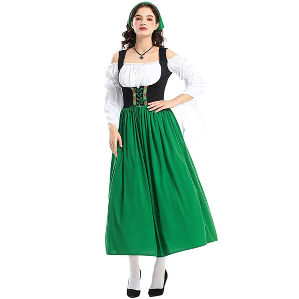 Damen Lange Oktoberfest Dirndl Kleid | Klassisch