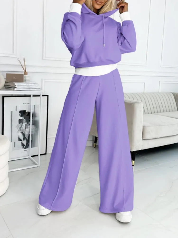 Damen Freizeit Hoodie Und Hose Set | Trainingsanzug