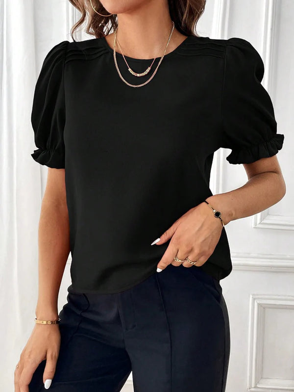 Sanne – Damen-Top mit Puffärmeln