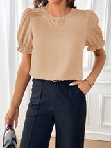 Sanne – Damen-Top mit Puffärmeln