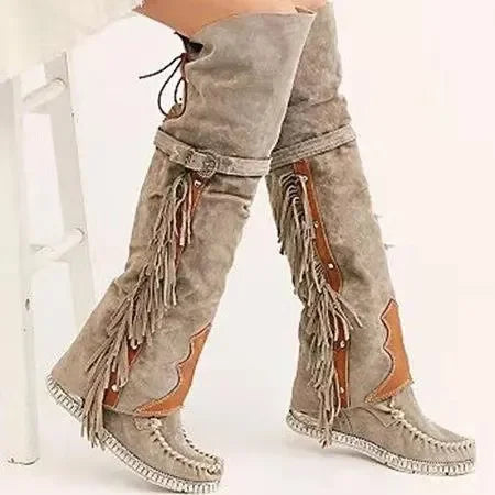 Verstellbare Damenstiefel | Kniehoch