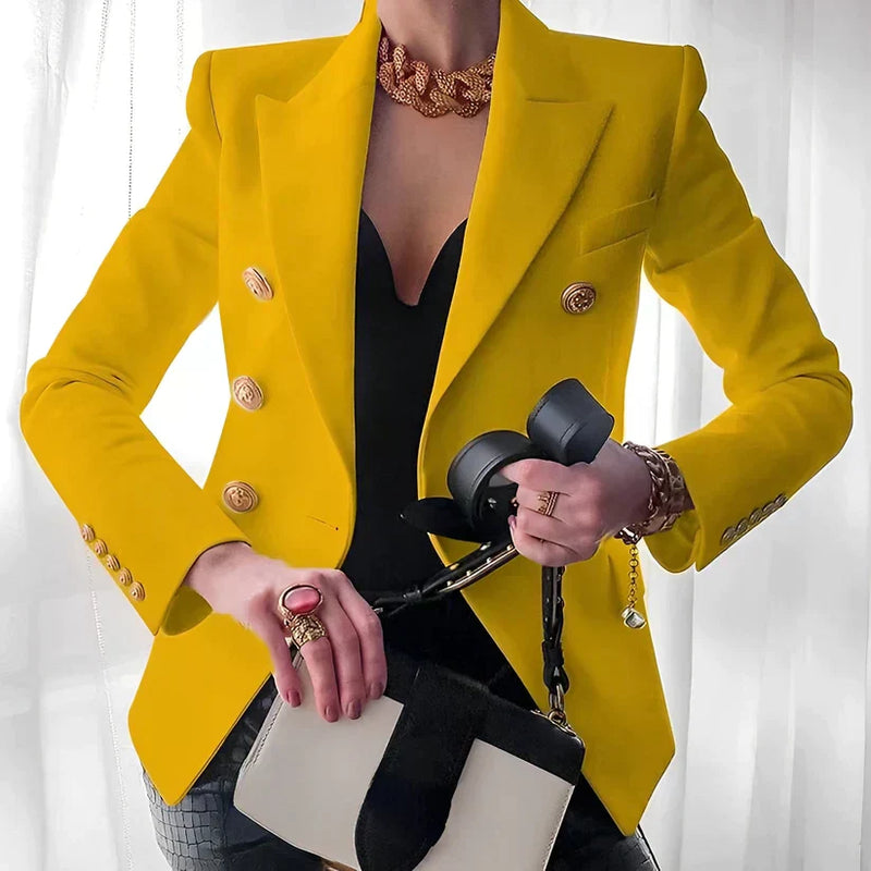 Damen-Blazer Mit Knopfdetails | Lange Ärmel