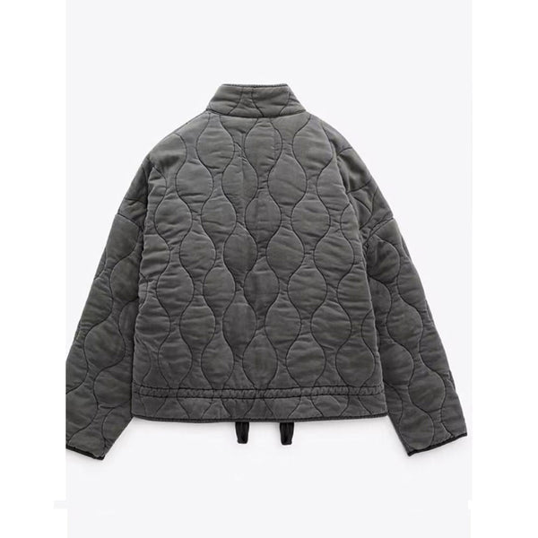 Oversize Steppjacke Mit Taschen Für Damen | Kurz