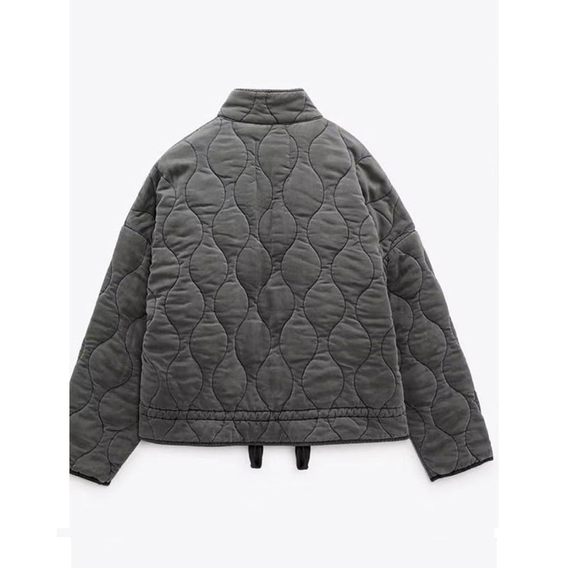 Oversize Steppjacke Mit Taschen Für Damen | Kurz