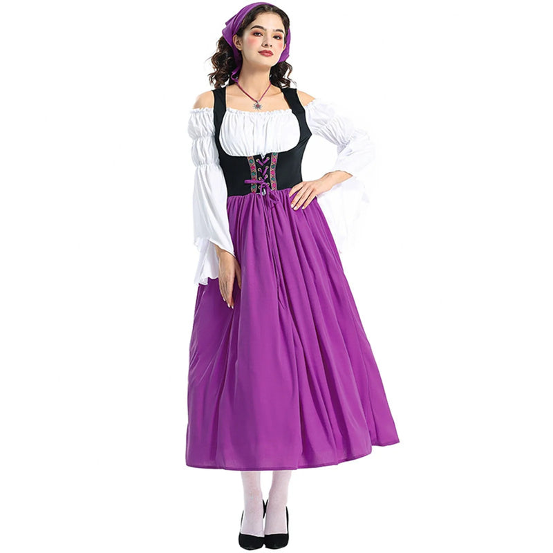 Damen Lange Oktoberfest Dirndl Kleid | Klassisch
