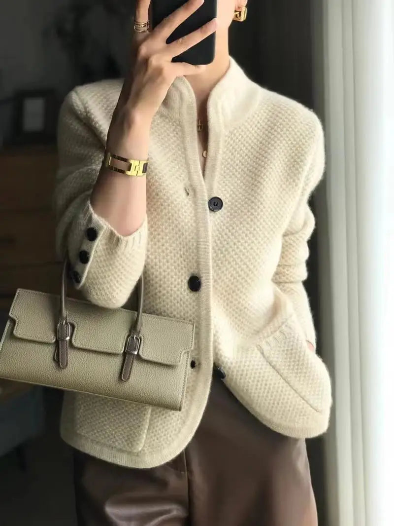 Damen Kaschmir Winter Strickjacke Mit Knöpfen Für | Stilvoll