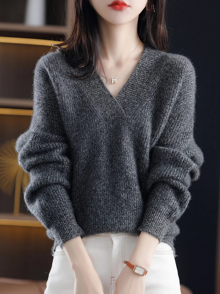 Kaschmirpullover Mit V-Ausschnitt | Winter