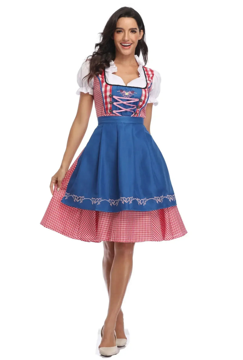 Klassisches Oktoberfest-dirndl Für Damen | Mit Schürze