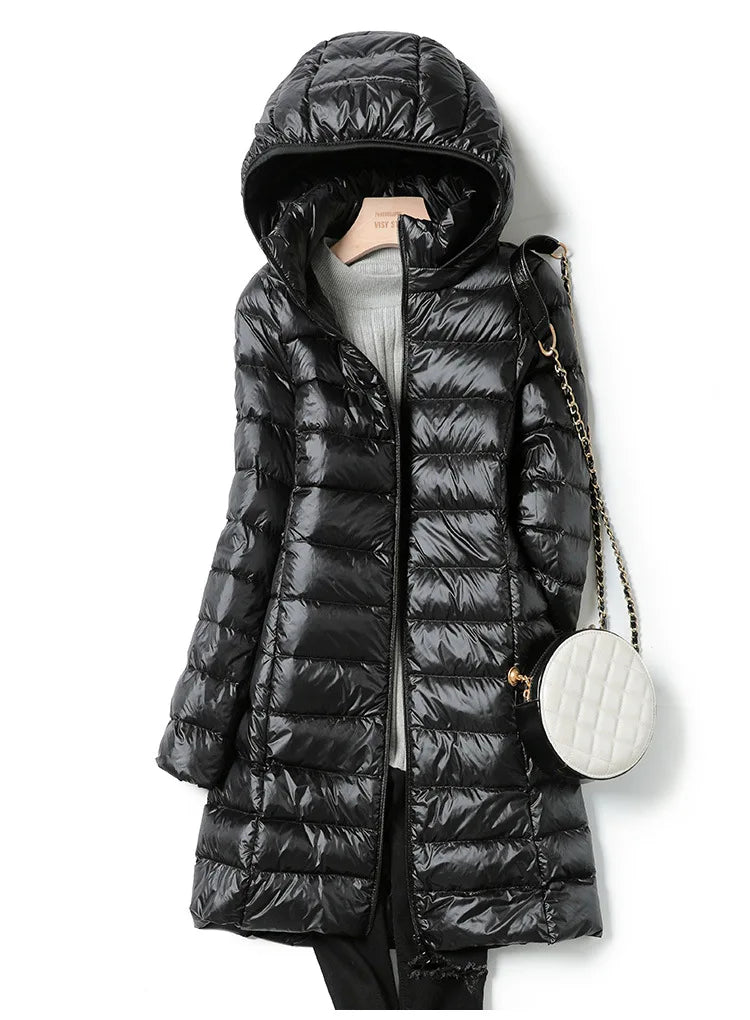 Daunenjacke Mit Abnehmbarer Kapuze Für Damen | Herbst