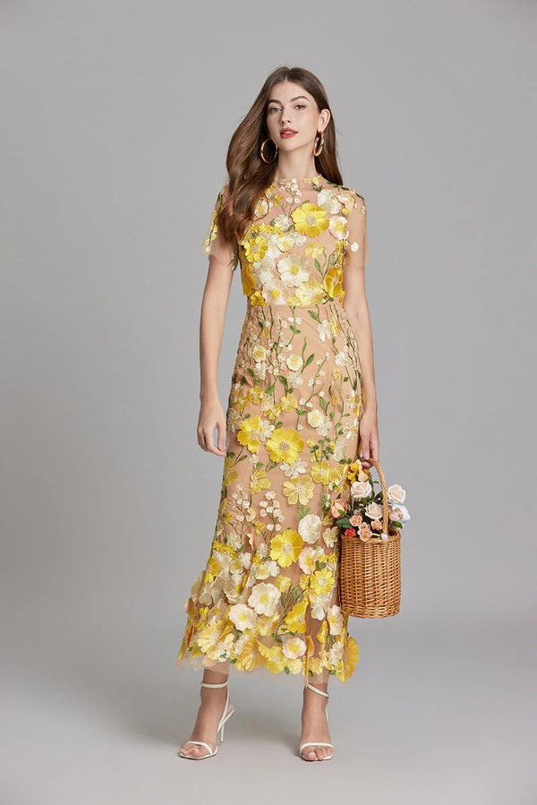 Elegantes ärmelloses Damenkleid mit Stickerei – Feminin & Festlich in Maxi-Länge | Maxi Kleid Damen