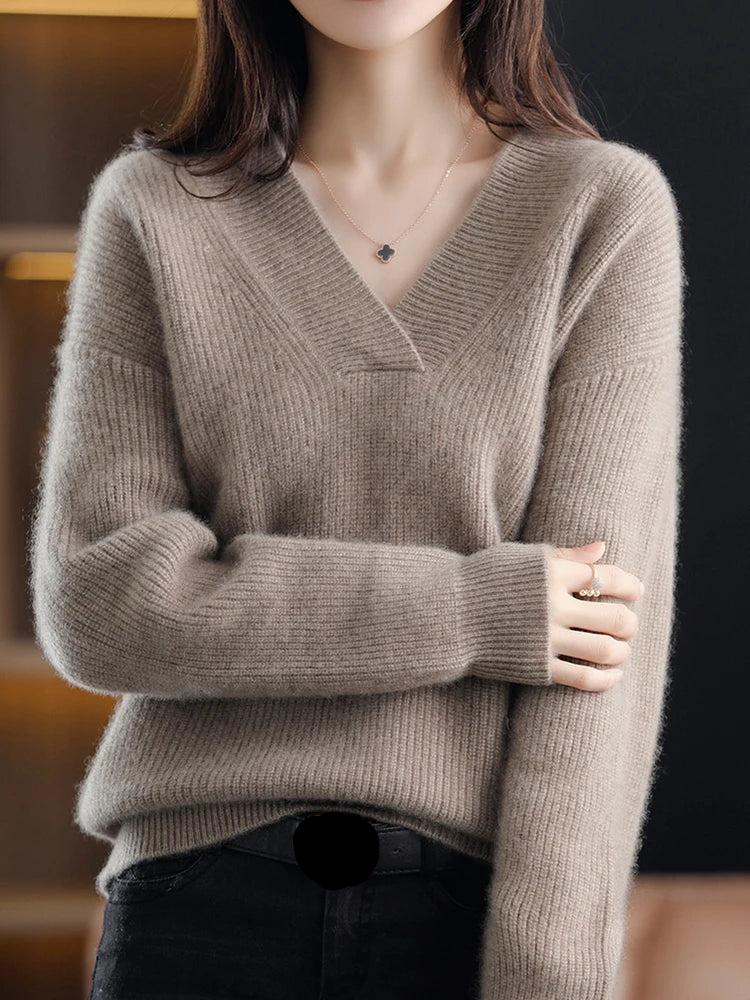 Kaschmirpullover Mit V-Ausschnitt | Winter