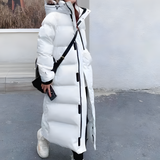 Lange Puffer-Winterjacke Für Damen Mit Langen Ärmeln | Stilvoll