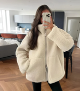 Stehkragen Teddymantel Für Frauen | Winter