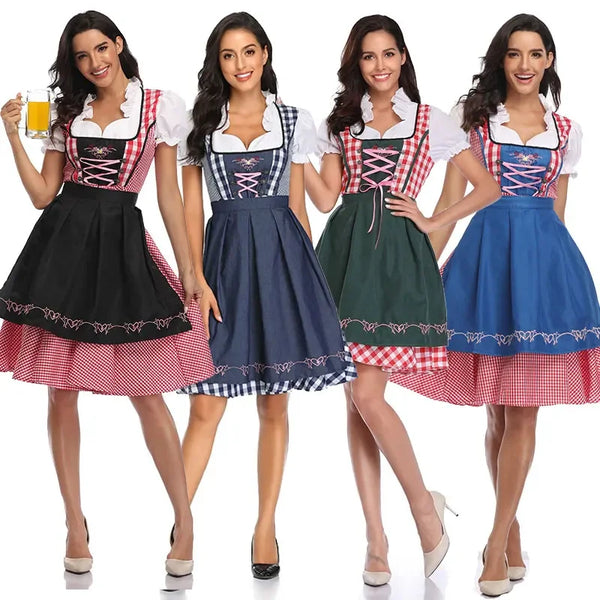 Klassisches Oktoberfest-dirndl Für Damen | Mit Schürze