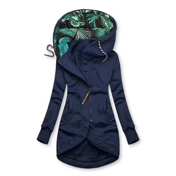 Moderne Winterjacke Mit Bedruckter Kapuze Für Damen | Herbst