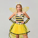 Trendiges Honigbienen-Halloweenkostümkleid | Mini