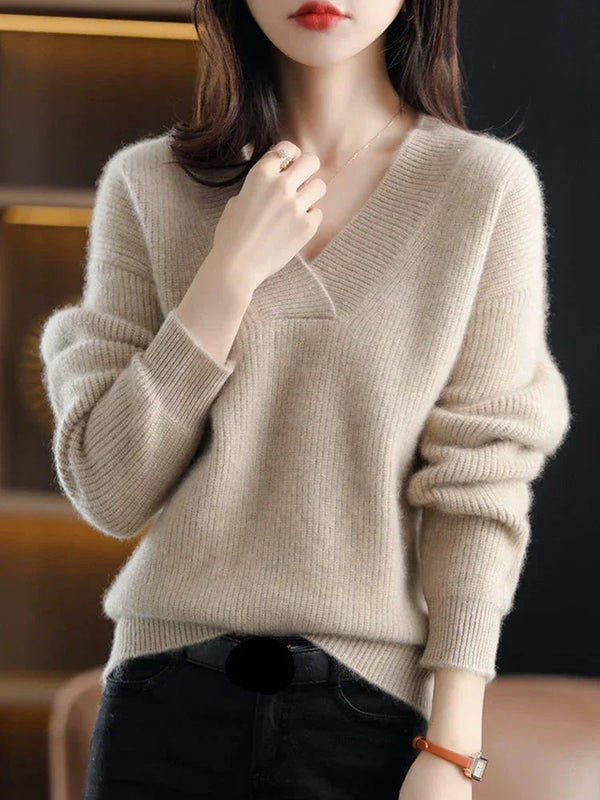 Kaschmirpullover Mit V-Ausschnitt | Winter