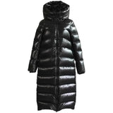 Lange Winter-Daunenjacke Für Damen | Mit Kapuze