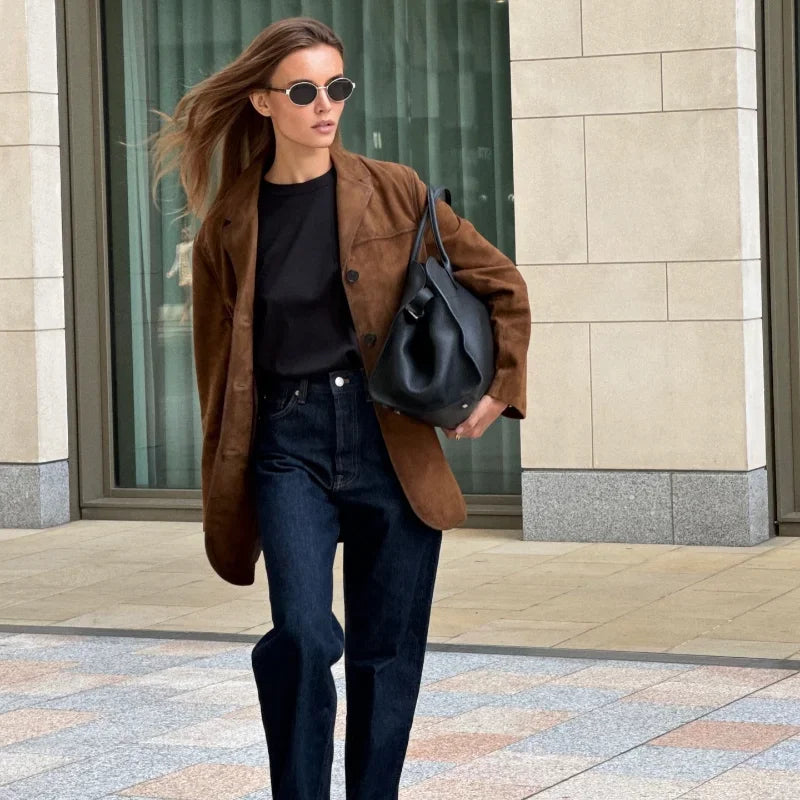Trendige Damenjacke Mit Knopfverschluss | Warm
