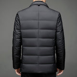 Stylische Herren Daunenjacke Mit Knopfleiste Und Tasche | Winter