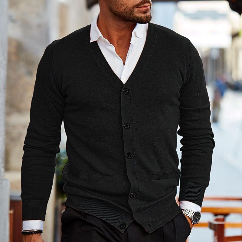 Strick-Cardigan Für Herren | Langarm