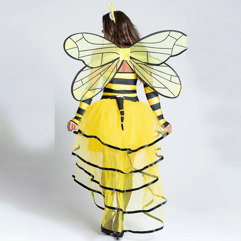 Trendiges Honigbienen-Halloweenkostümkleid | Mini