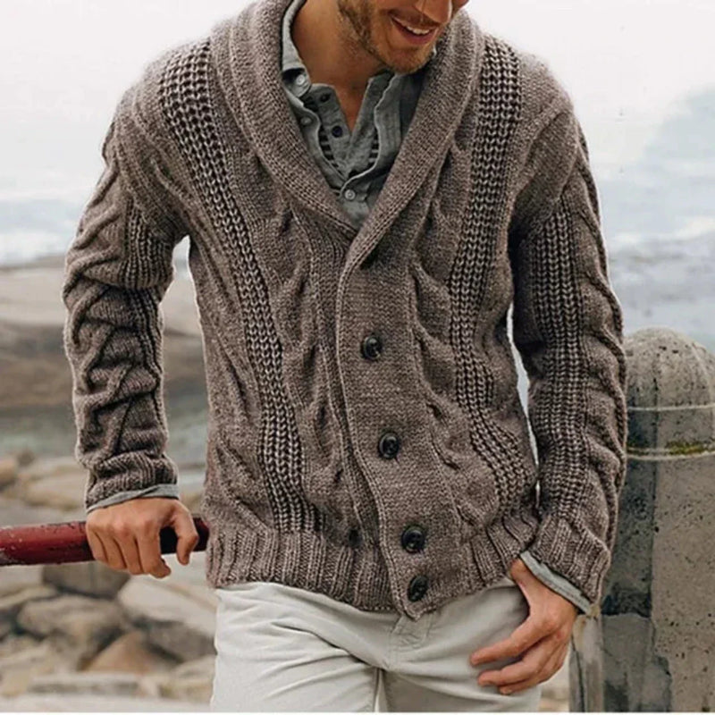 Strickjacke Mit Knöpfen Und Schalkragen Für Herren | Winter