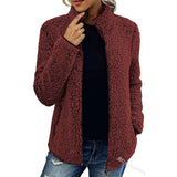 Lara - Teddy Fleece Damen Strickjacke