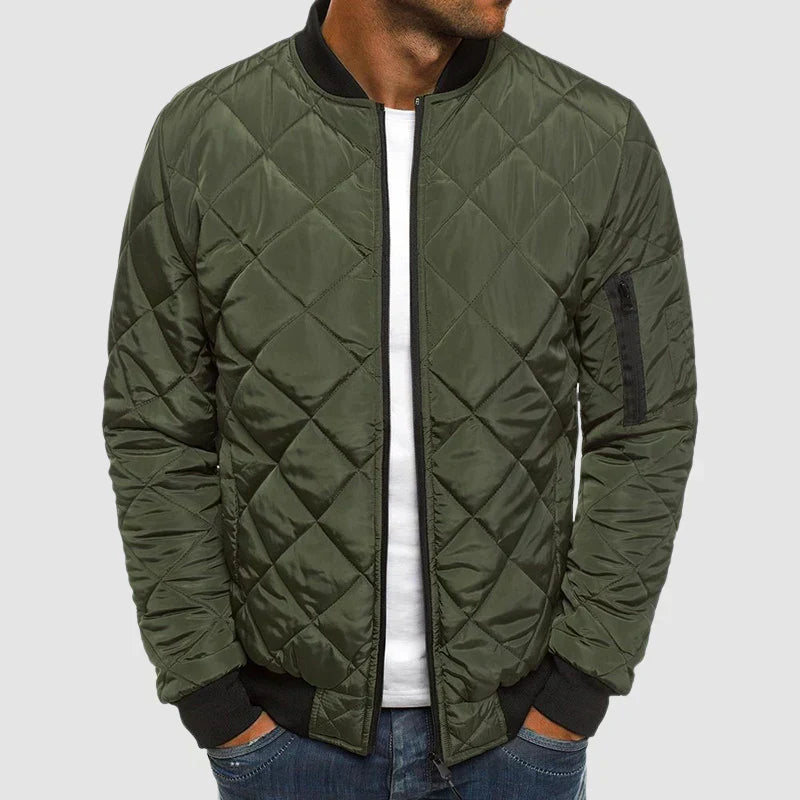 Herren Winter Daunenjacke Mit Reißverschluss | Mit Langen Ärmeln