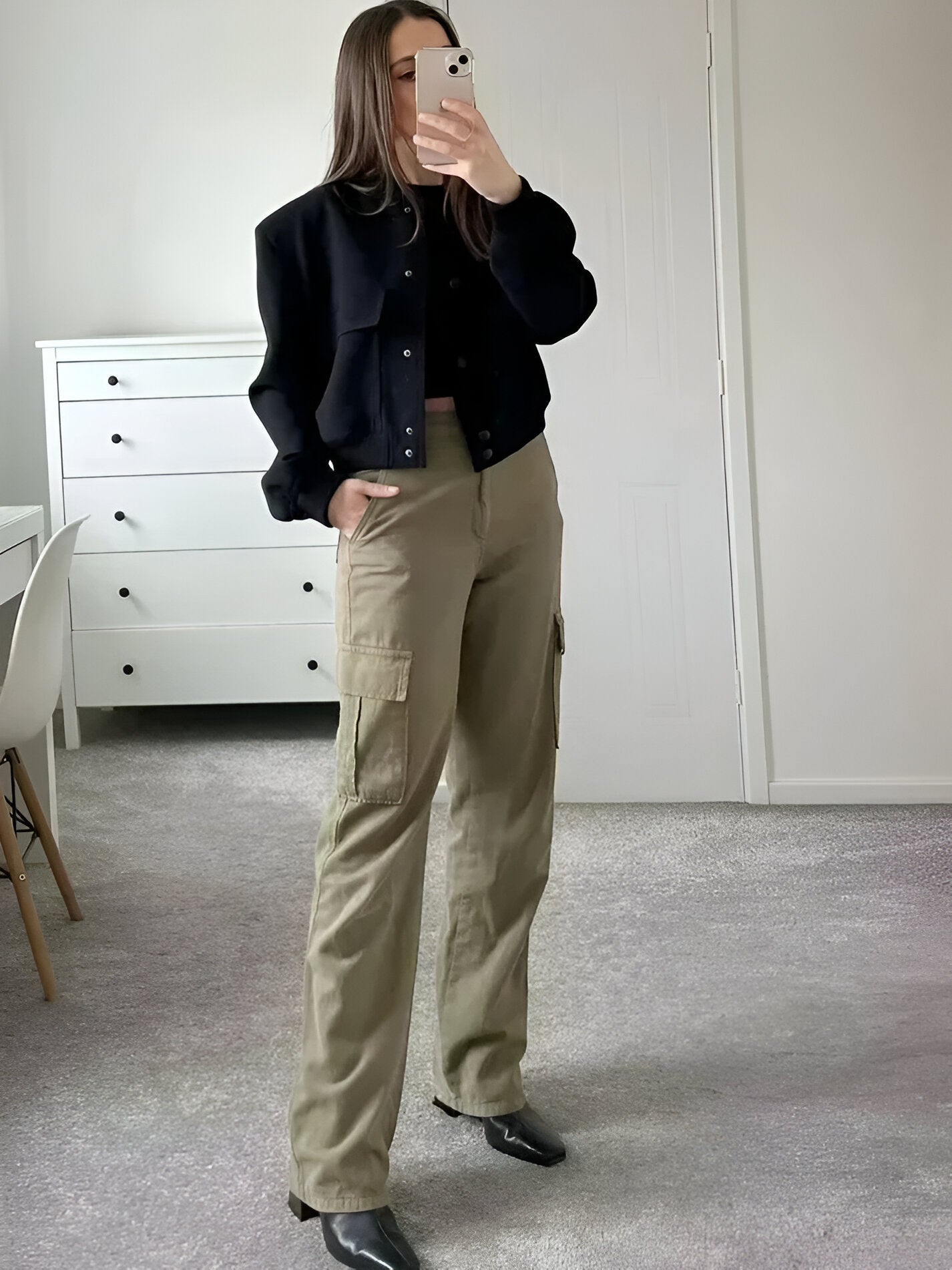 Tweedjacke Mit Fronttaschen Für Damen | Kurz