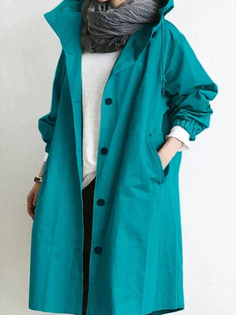 Trenchcoat Mit Kapuze Für Frauen | Langarm