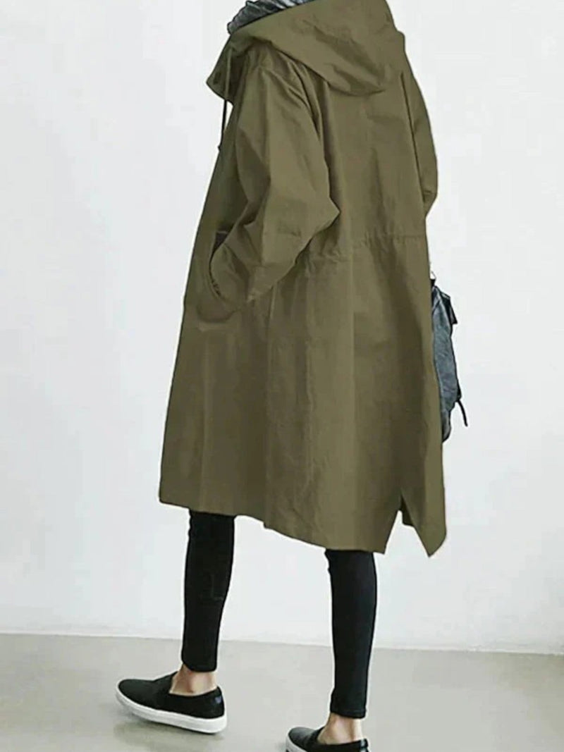Trenchcoat Mit Kapuze Für Frauen | Langarm