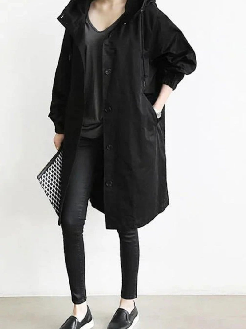 Trenchcoat Mit Kapuze Für Frauen | Langarm