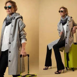 Trenchcoat Mit Kapuze Für Frauen | Langarm
