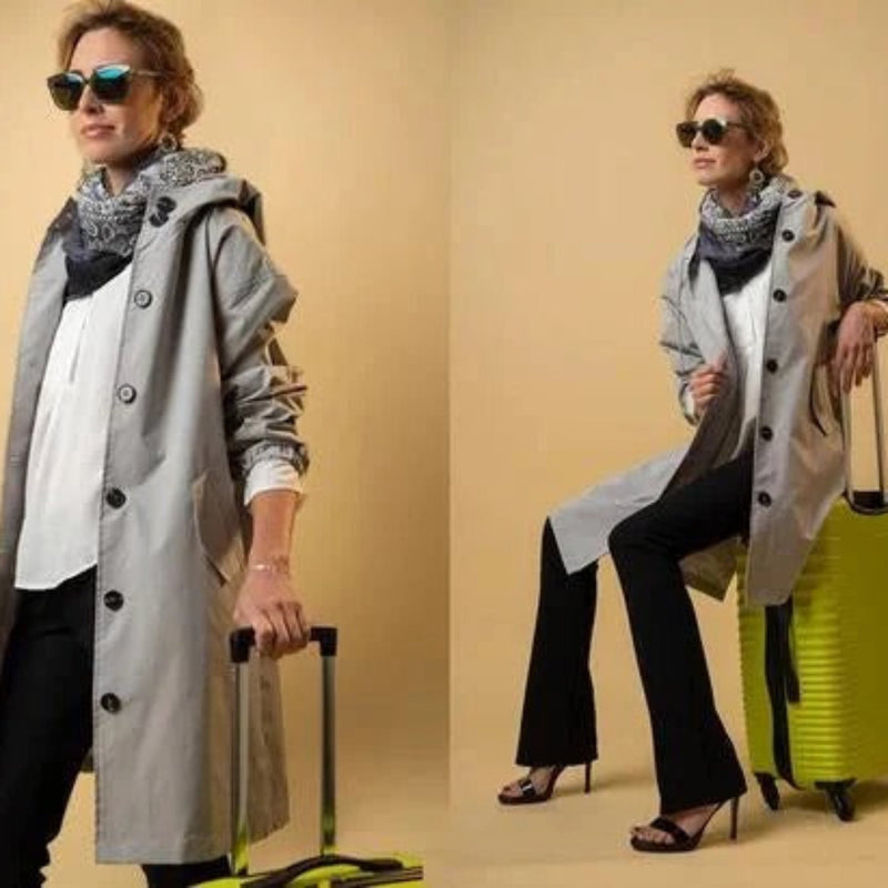 Trenchcoat Mit Kapuze Für Frauen | Langarm
