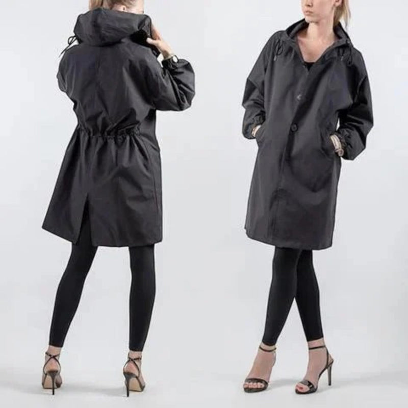 Trenchcoat Mit Kapuze Für Frauen | Langarm