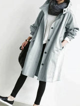 Trenchcoat Mit Kapuze Für Frauen | Langarm