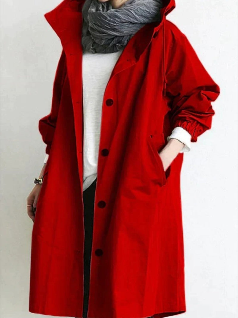 Trenchcoat Mit Kapuze Für Frauen | Langarm