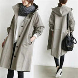 Trenchcoat Mit Kapuze Für Frauen | Langarm