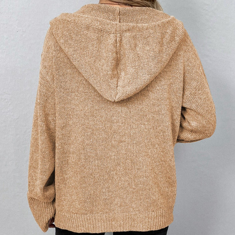 Gabriella - Damen Strickjacke mit Kapuze