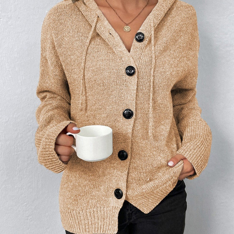 Gabriella - Damen Strickjacke mit Kapuze