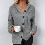 Gabriella - Damen Strickjacke mit Kapuze