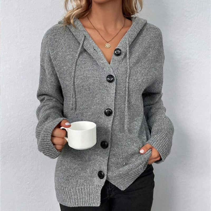 Gabriella - Damen Strickjacke mit Kapuze