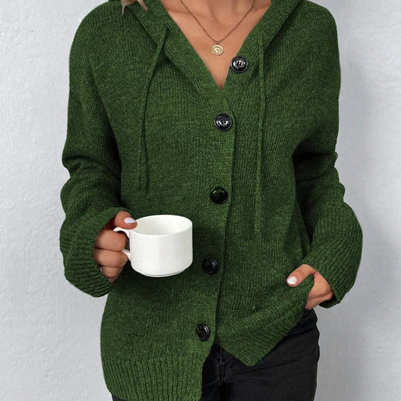 Gabriella - Damen Strickjacke mit Kapuze