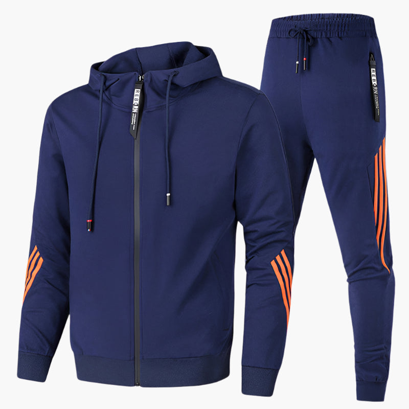 Stylisches Herren-Trainingsanzug-Set Mit Reißverschluss | Mit Tasche