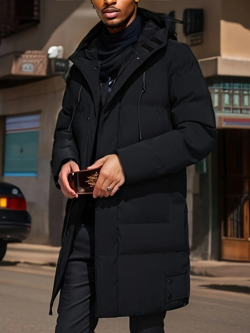 Lange Winter-Daunenjacke Für Herren | Mit Kapuze