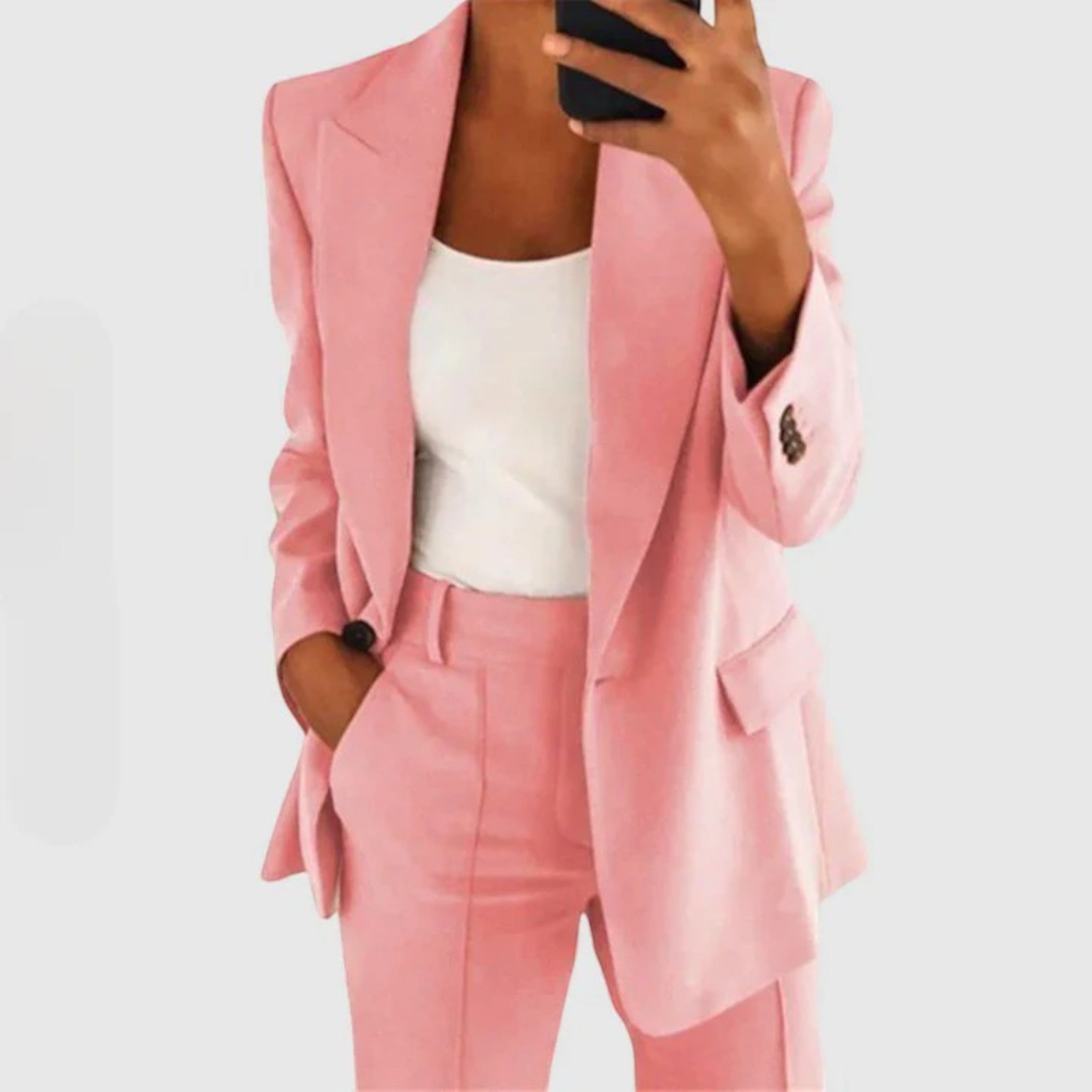 Blazer-set Mit Einem Knopfverschluss Für Frauen | Chic