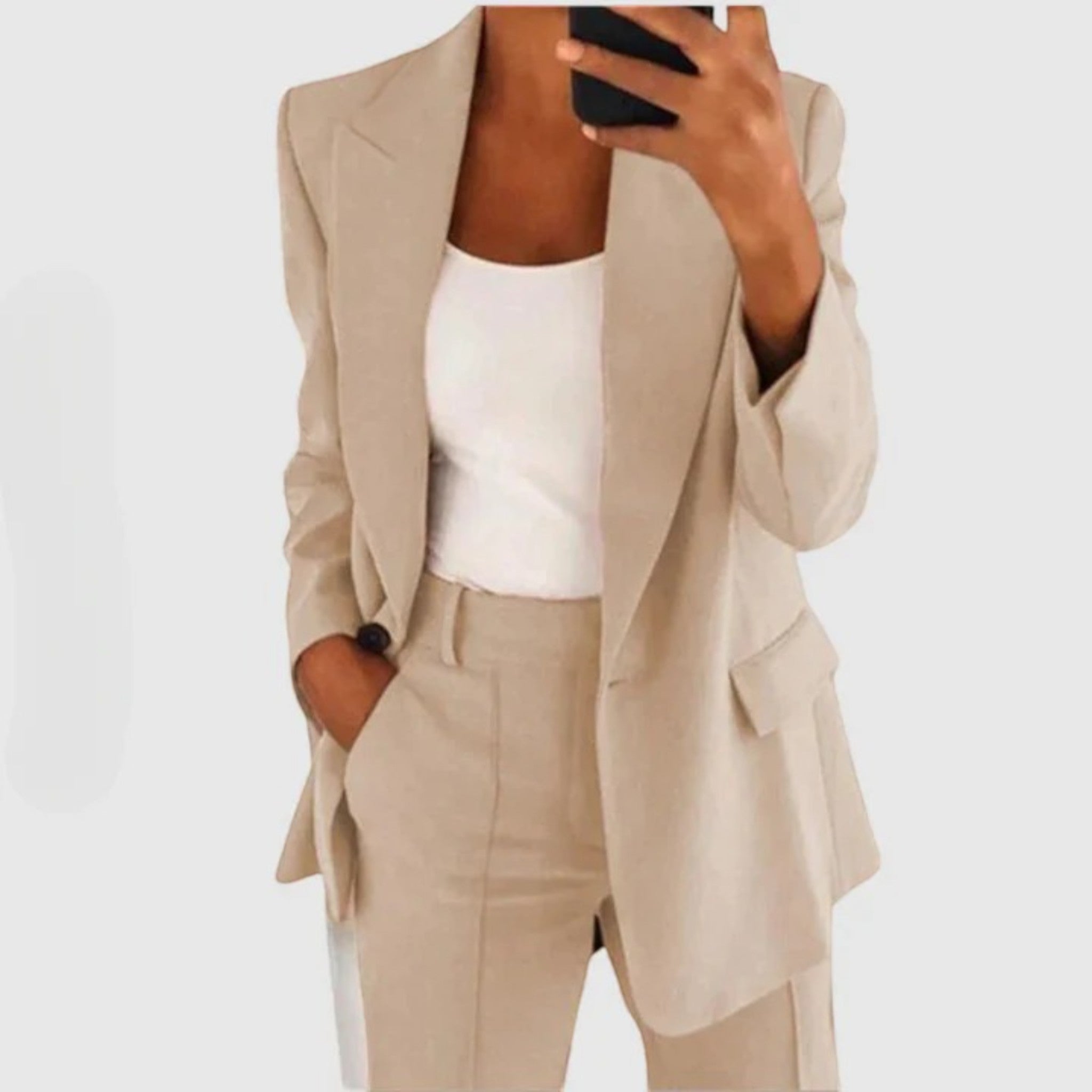 Blazer-set Mit Einem Knopfverschluss Für Frauen | Chic