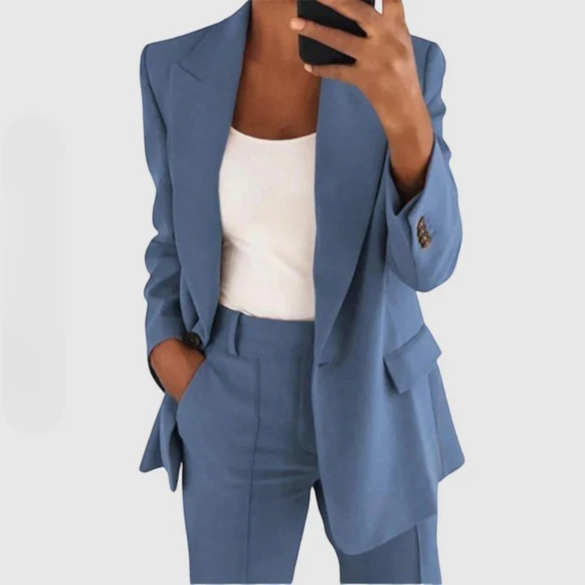 Blazer-set Mit Einem Knopfverschluss Für Frauen | Chic